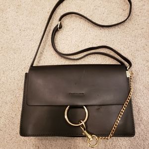 Genuine Italian Leather Black Crossbody